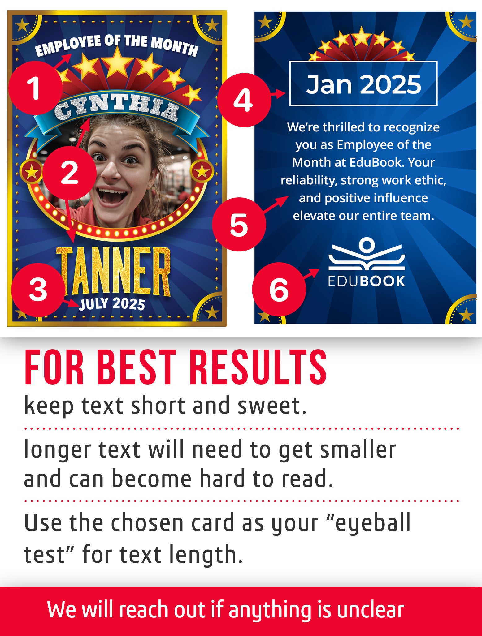 Trading card template named Bigtime with customization details and instructions