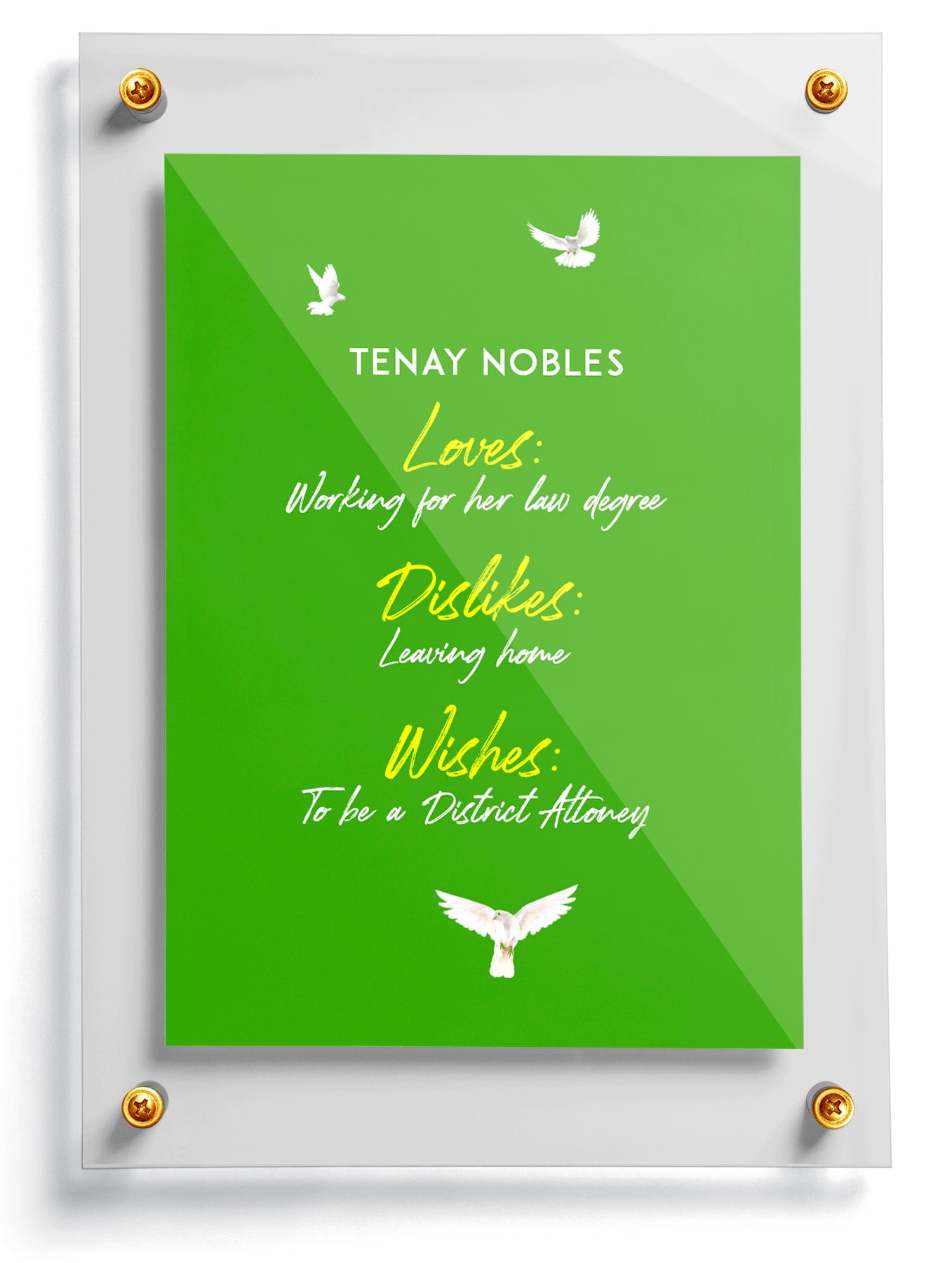 "Envy" Wedding Trading Card