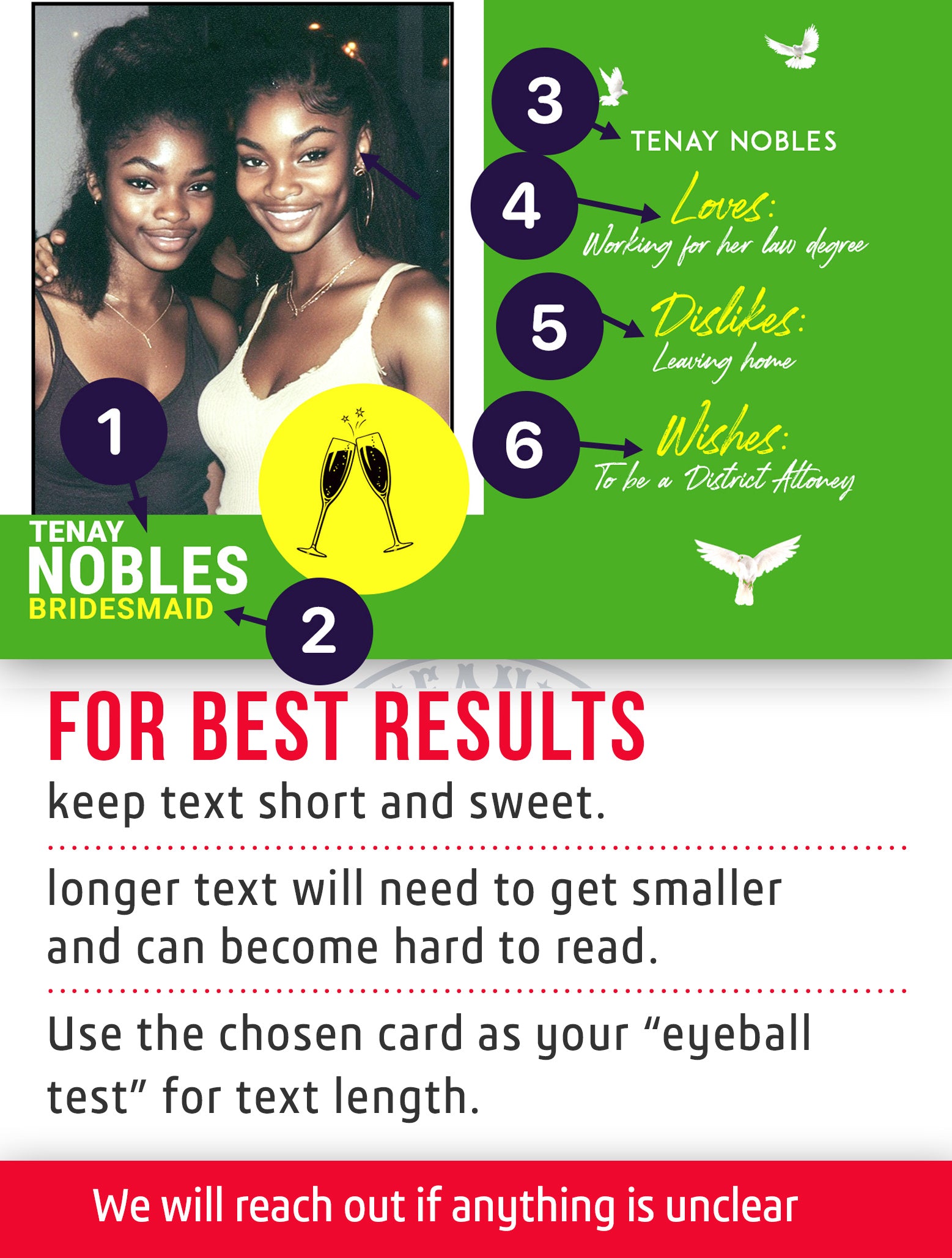 "Envy" Wedding Trading Card