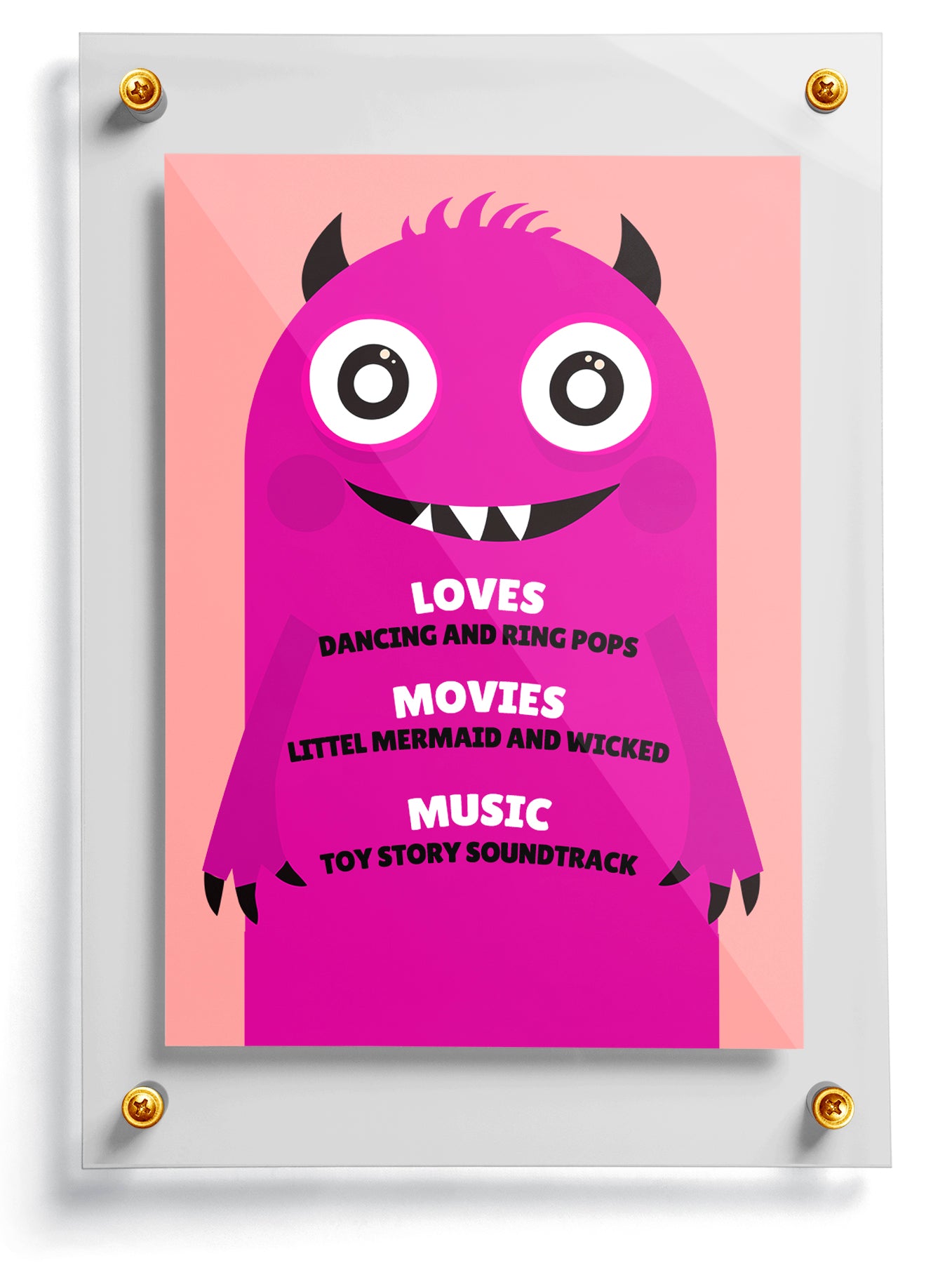 "Lil Pink Monster" Trading Card