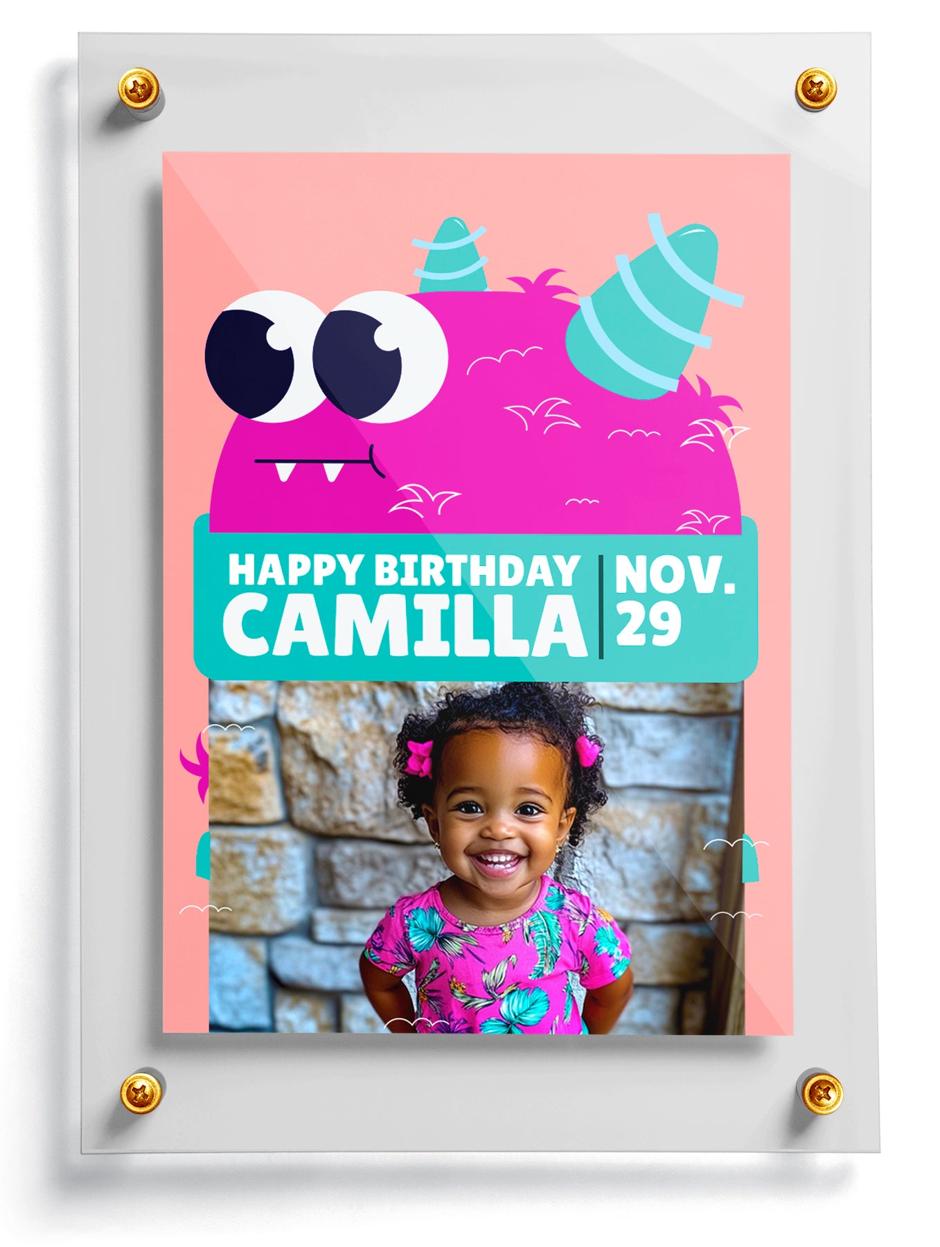 "Lil Pink Monster" Trading Card