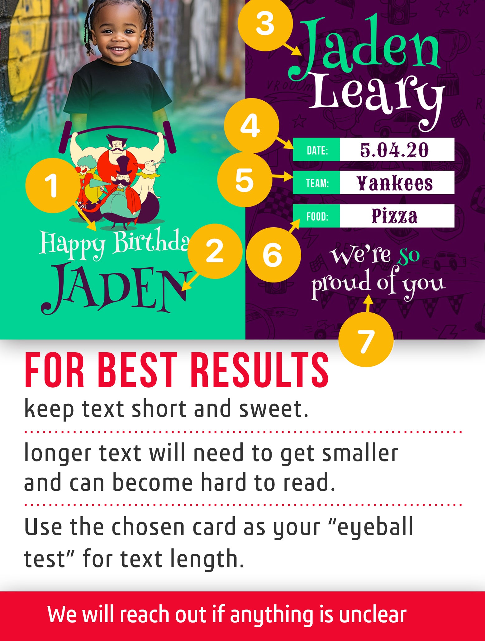 "Side show" Birthday Trading Card