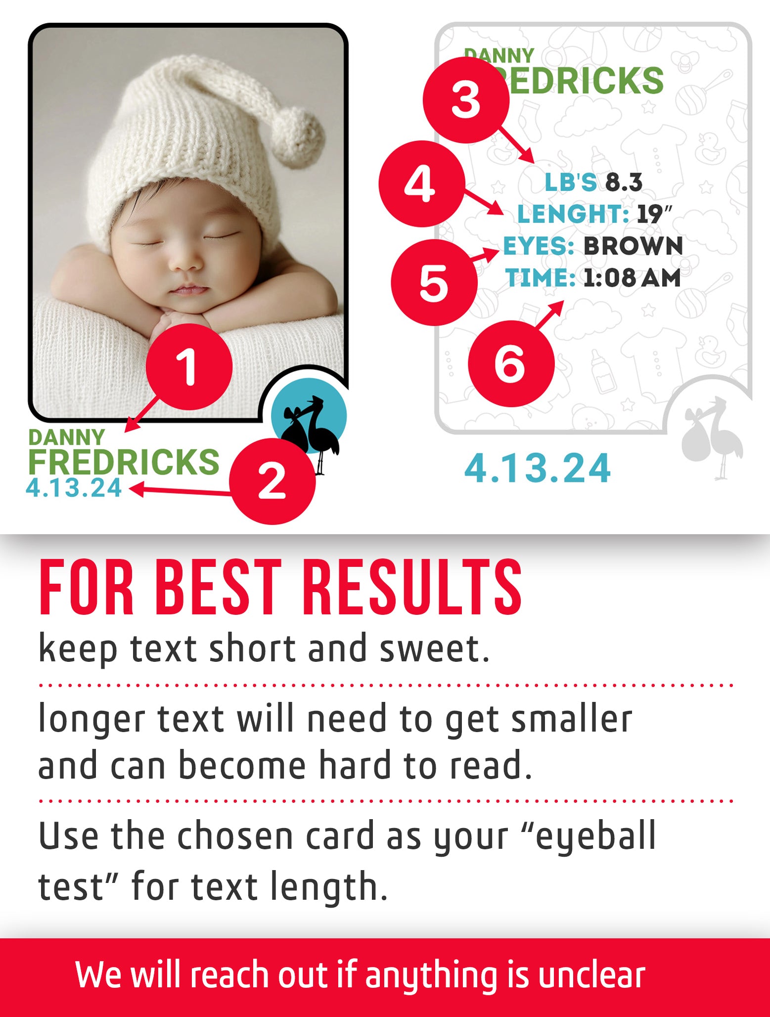 "Stork" Trading Card