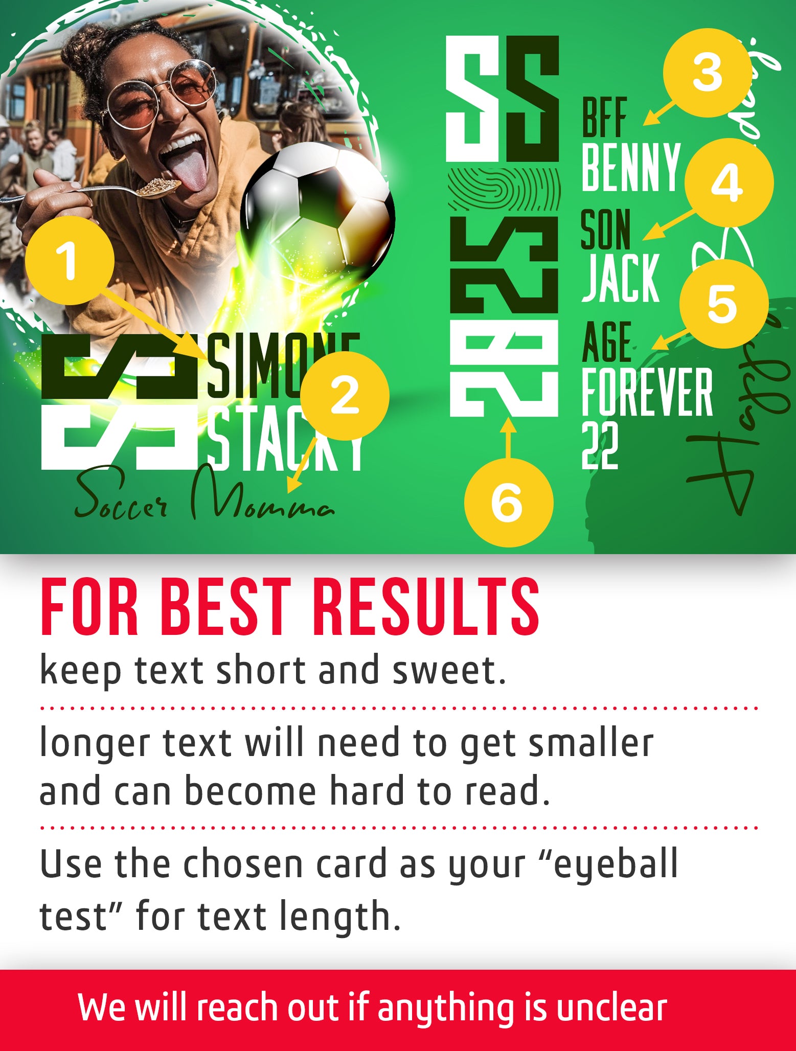 Soccer mom trading card template named Assist with customization instructions. 