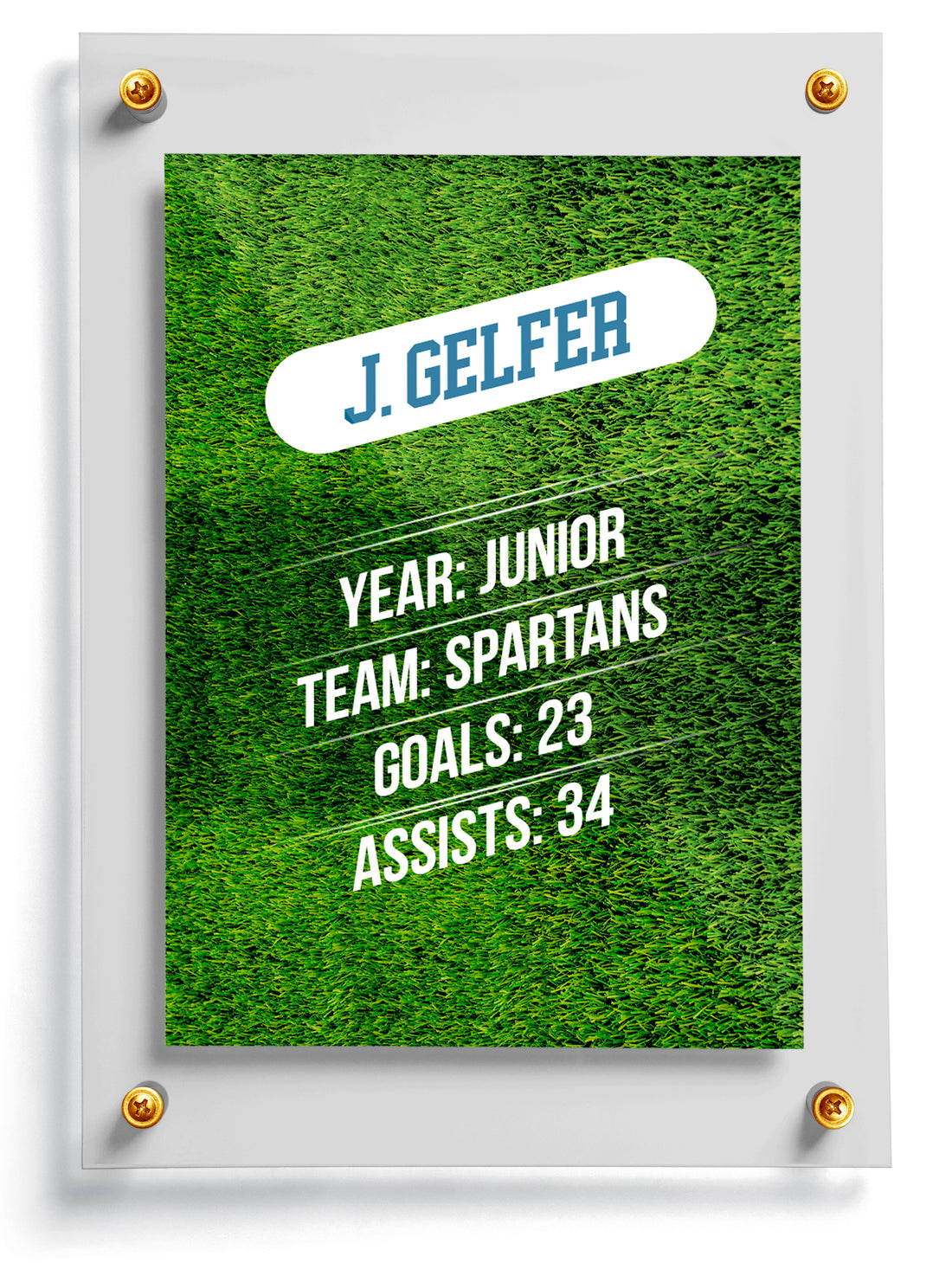 Lacrosse trading card template named Beast Mode, front side. 