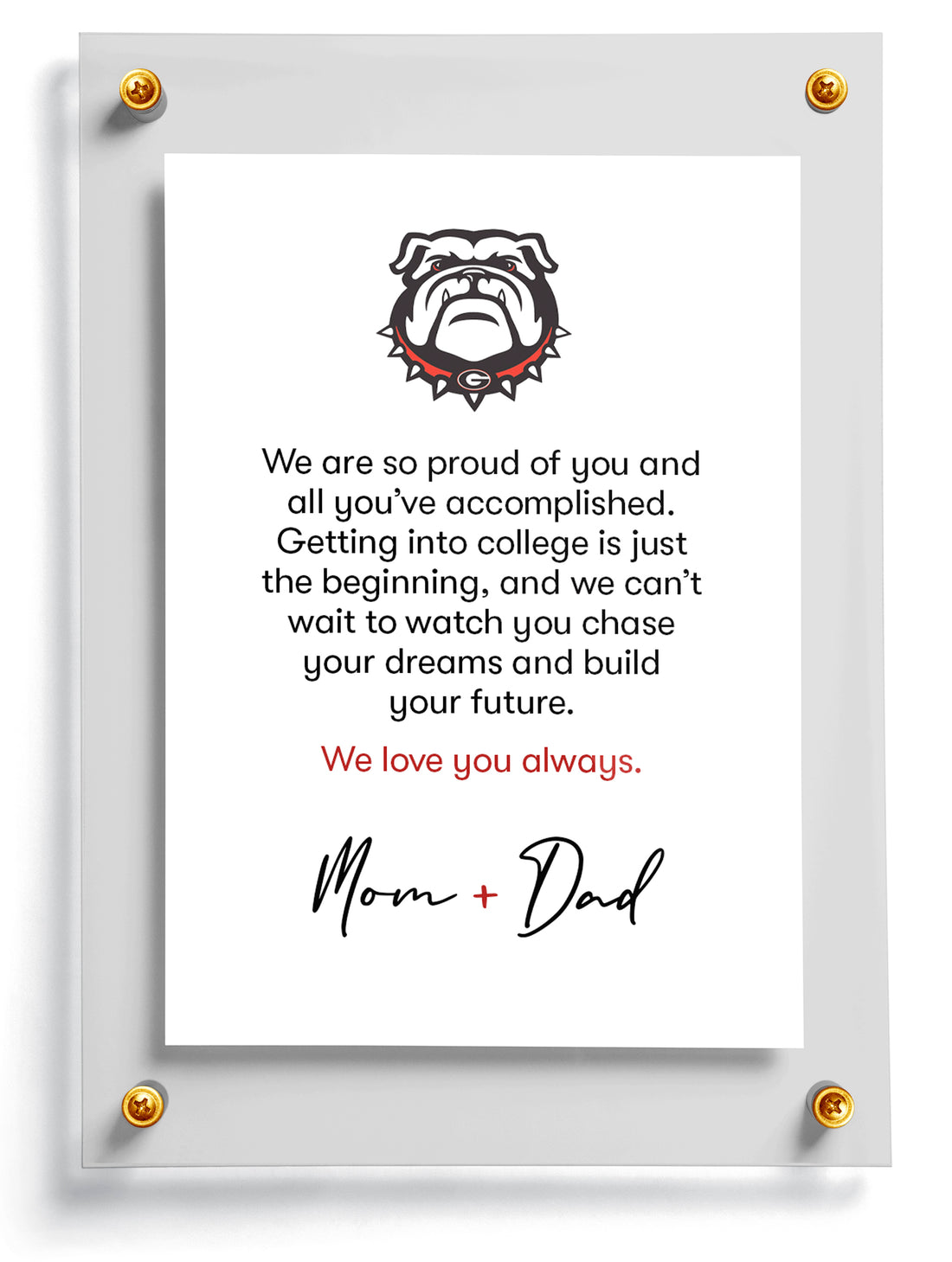 College announcement trading card template named Commit.