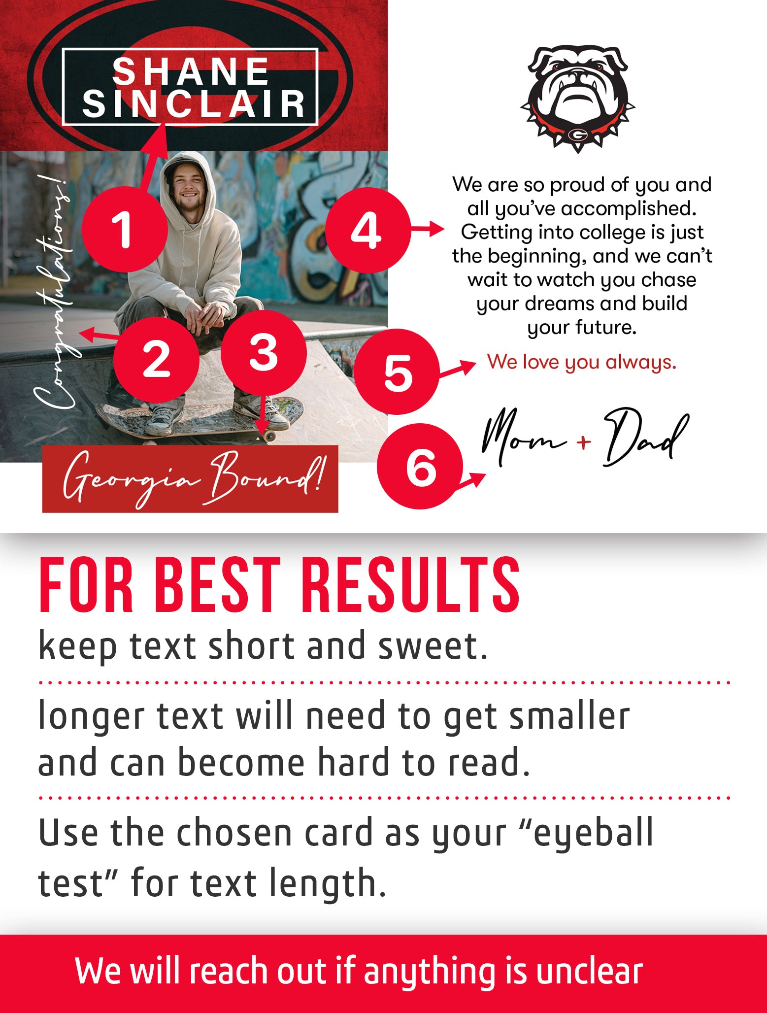 College announcement trading card template named Commit.