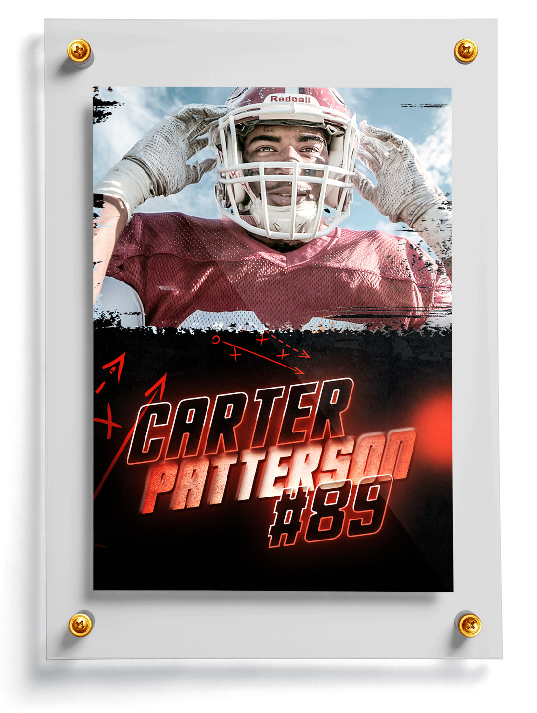 Football trading card template named Draft Pick