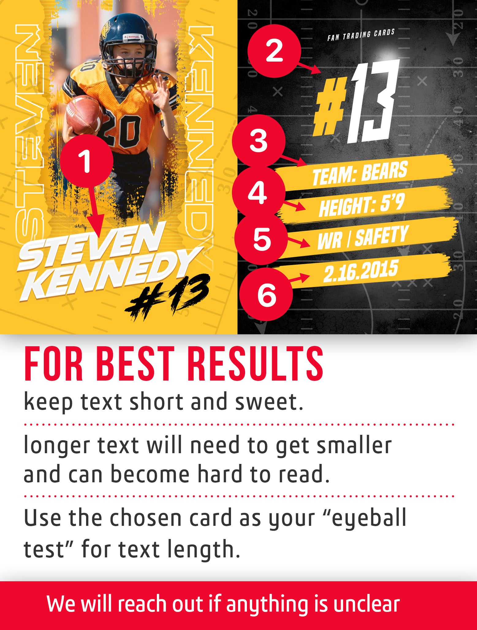 Football trading card rookie template named Draft Pick with customization instructions.