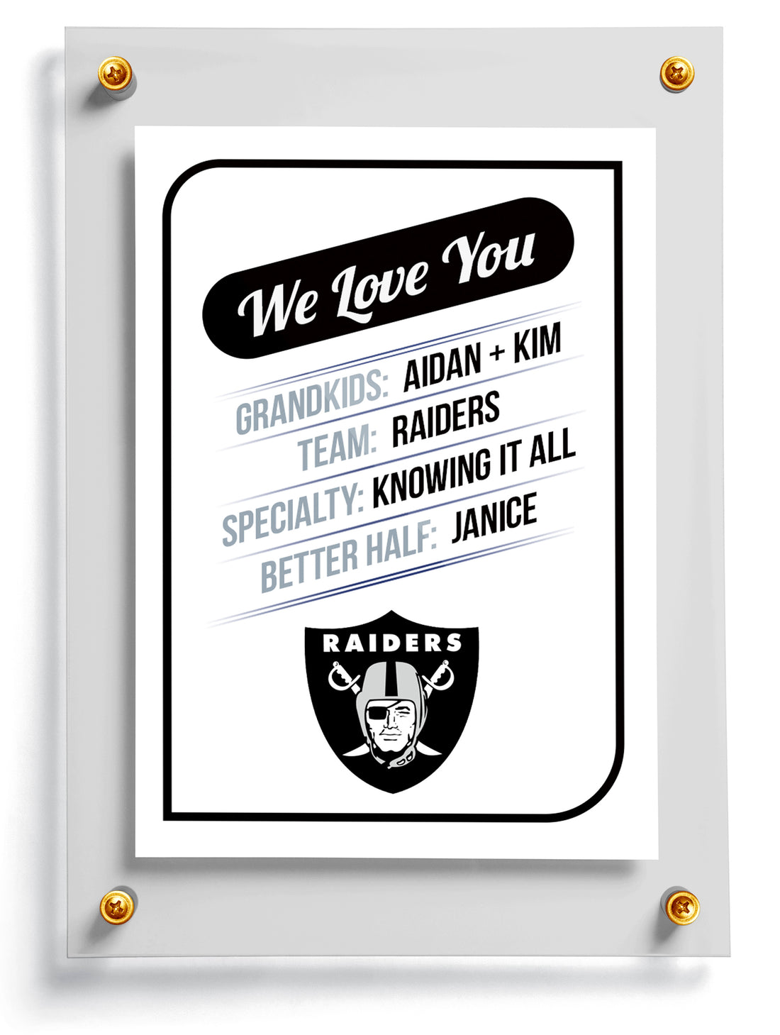 Football dad trading card template named Final, front side.