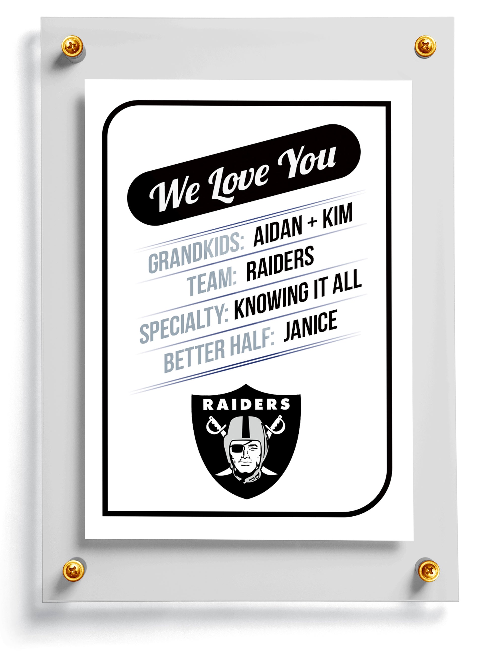 Football dad trading card template named Final, back side. 