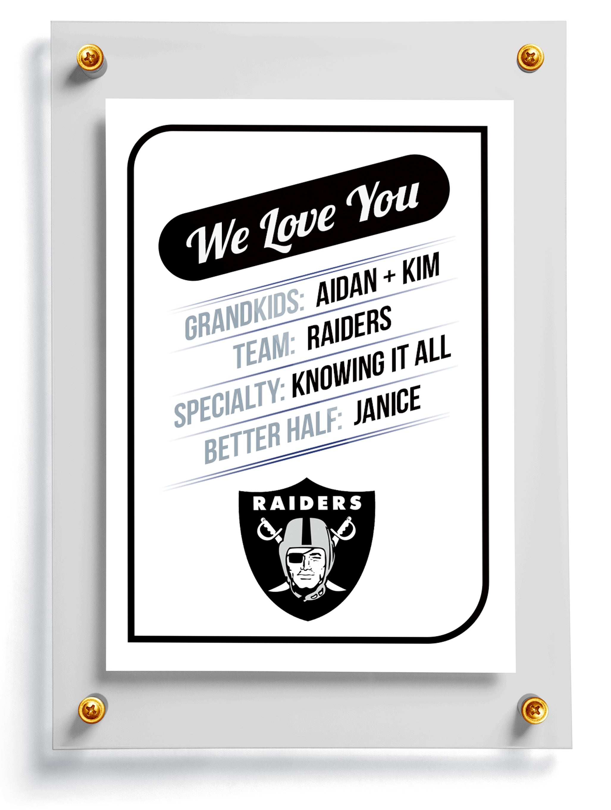 Football dad trading card template named Final, back side. 