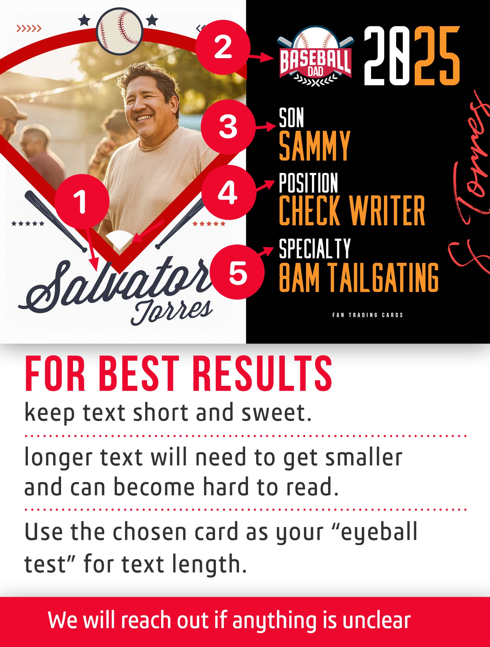 Baseball trading card template with a player's photo, name, and statistics on a colorful background.