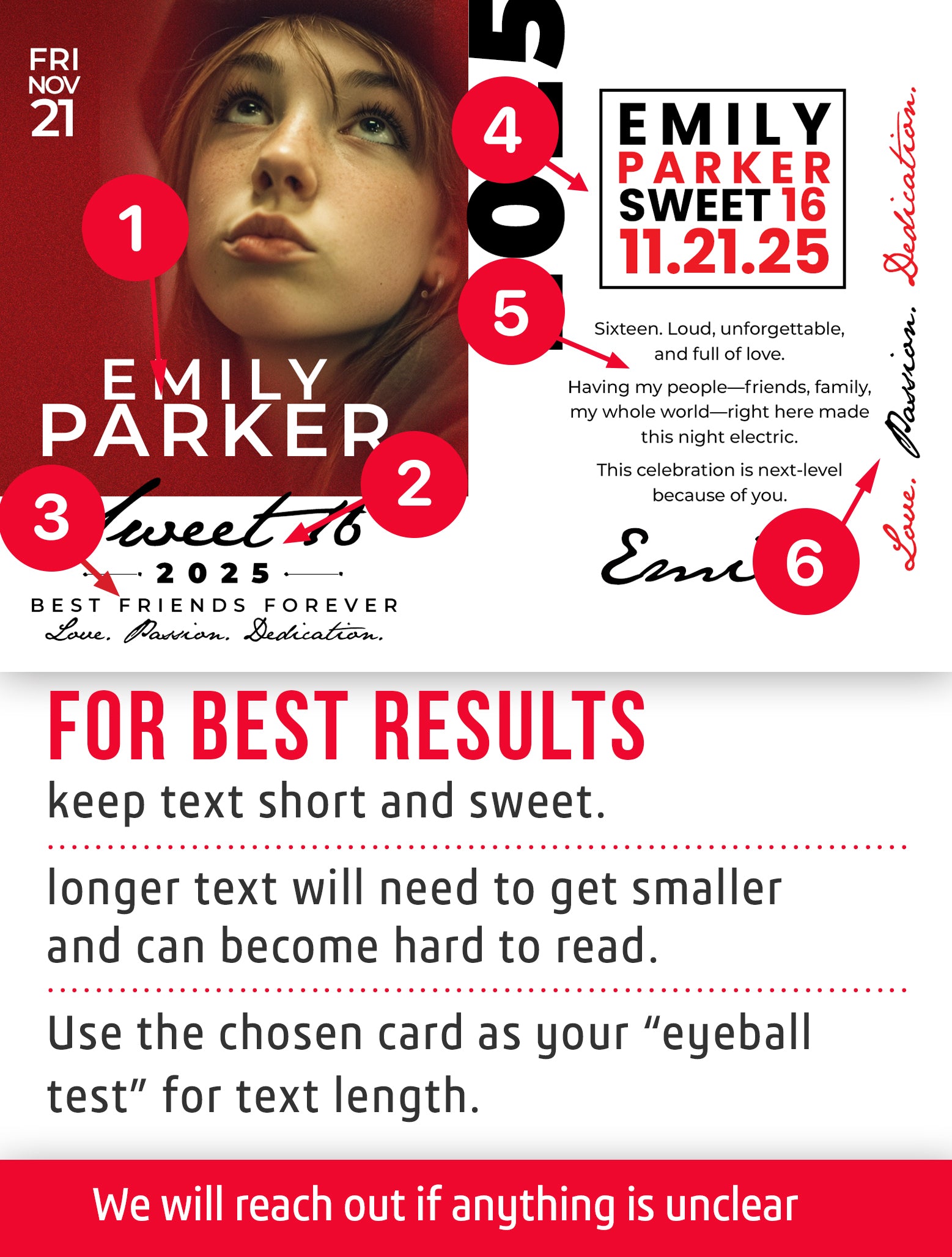 Sweet Sixteen invitation template named Inspire with text and design elements