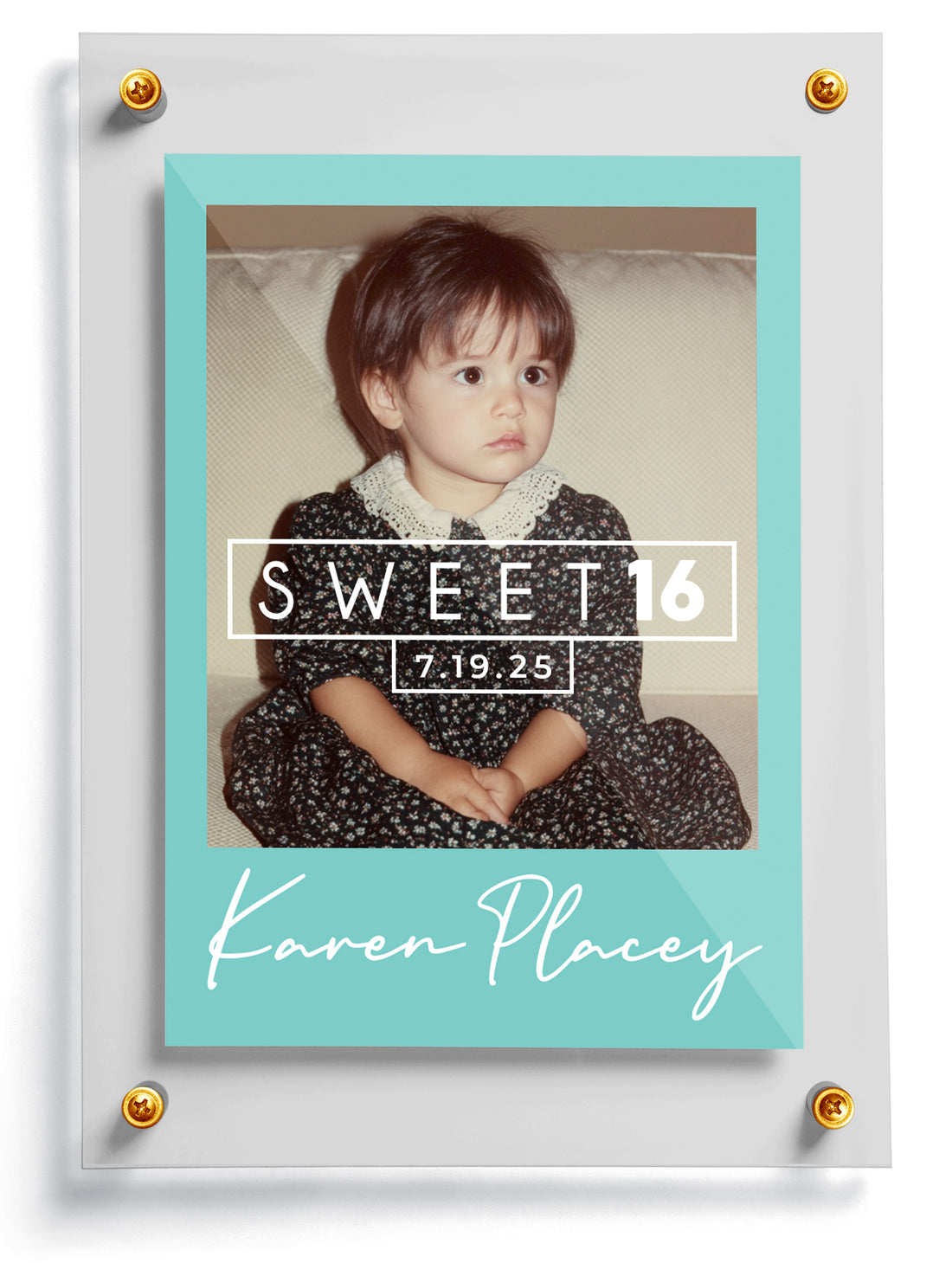 Customized birthday trading card template named Strive.