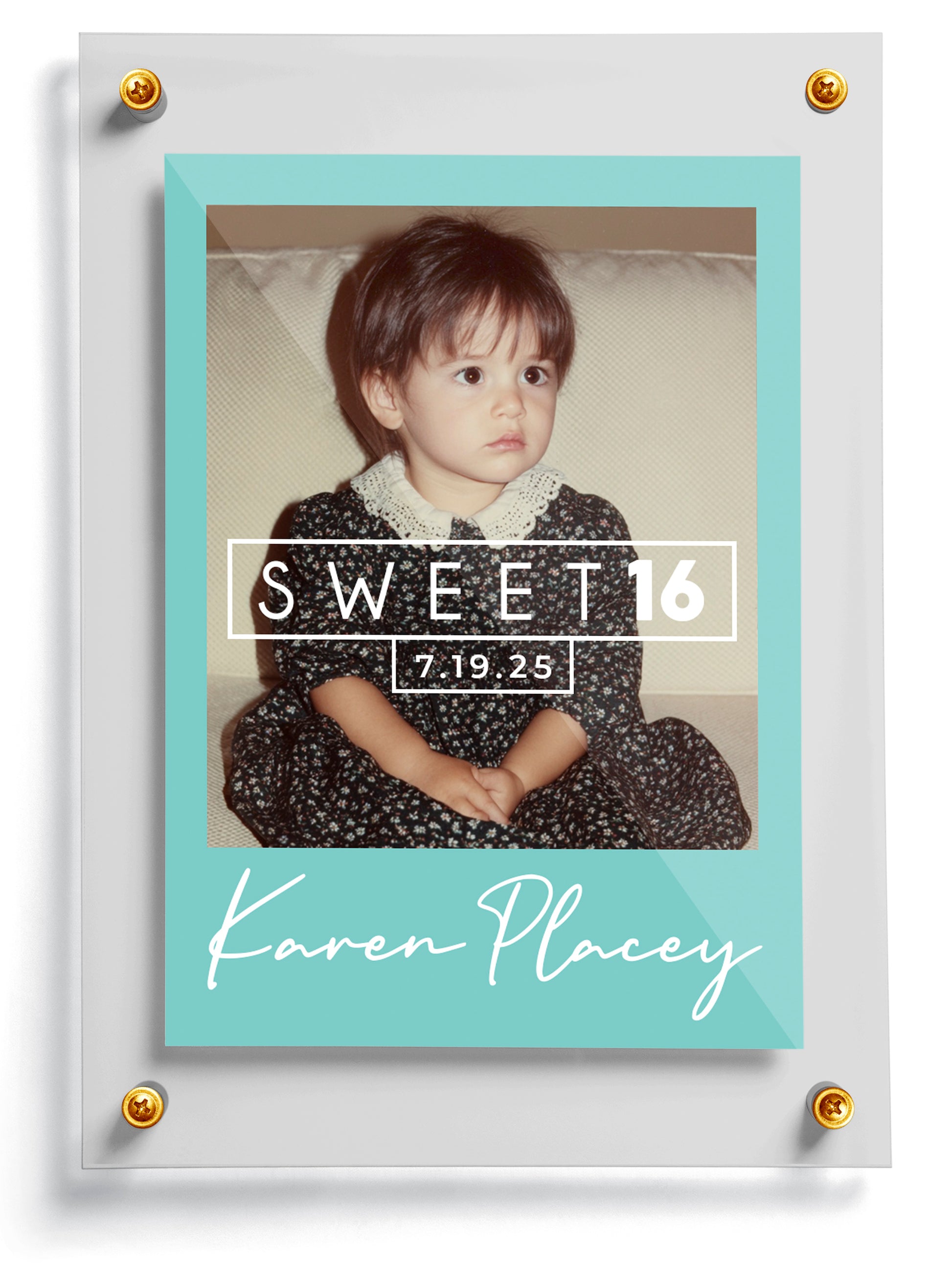 Customized birthday trading card template named Strive.