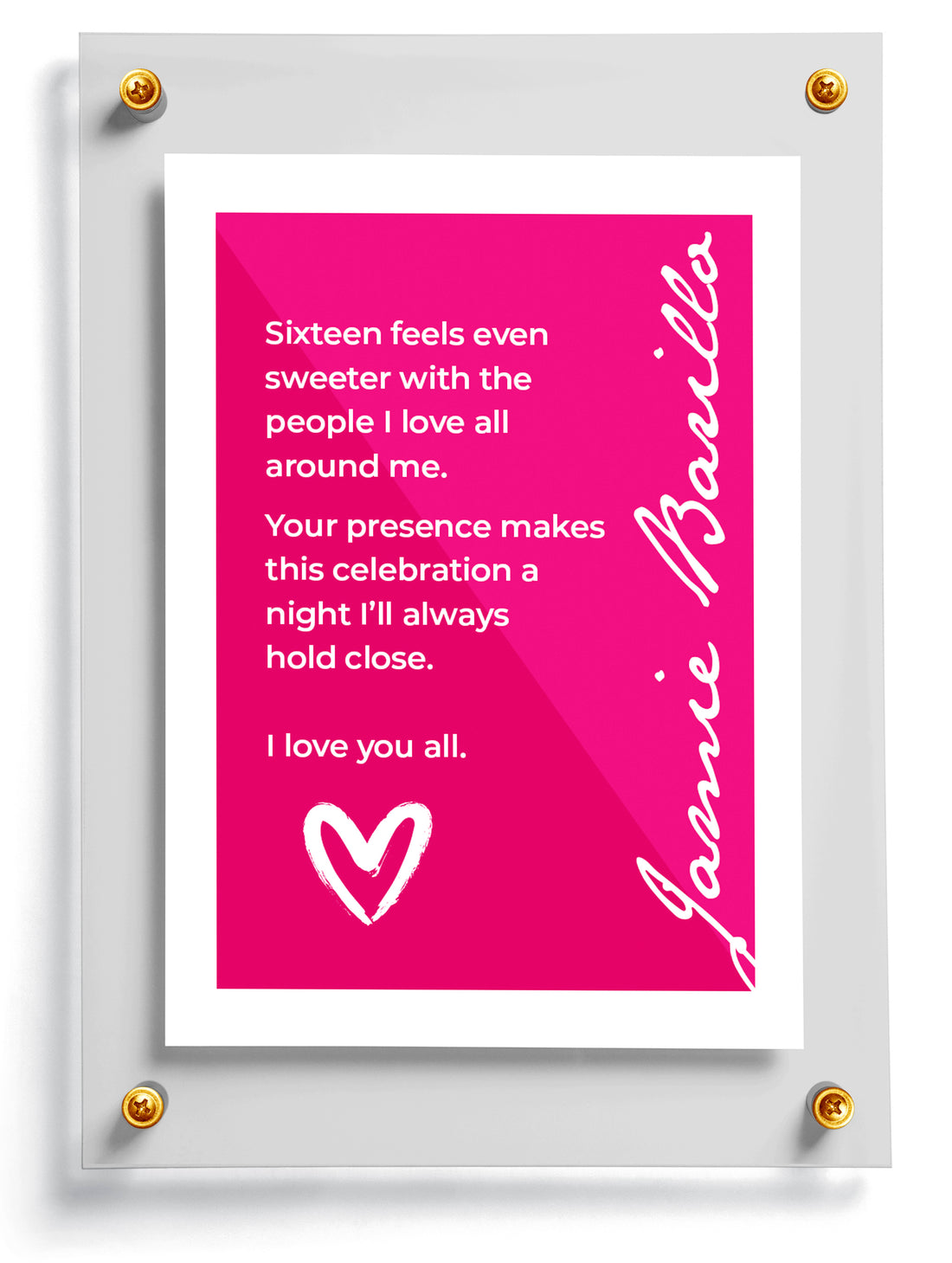 Sweet 16 card template named Sweet