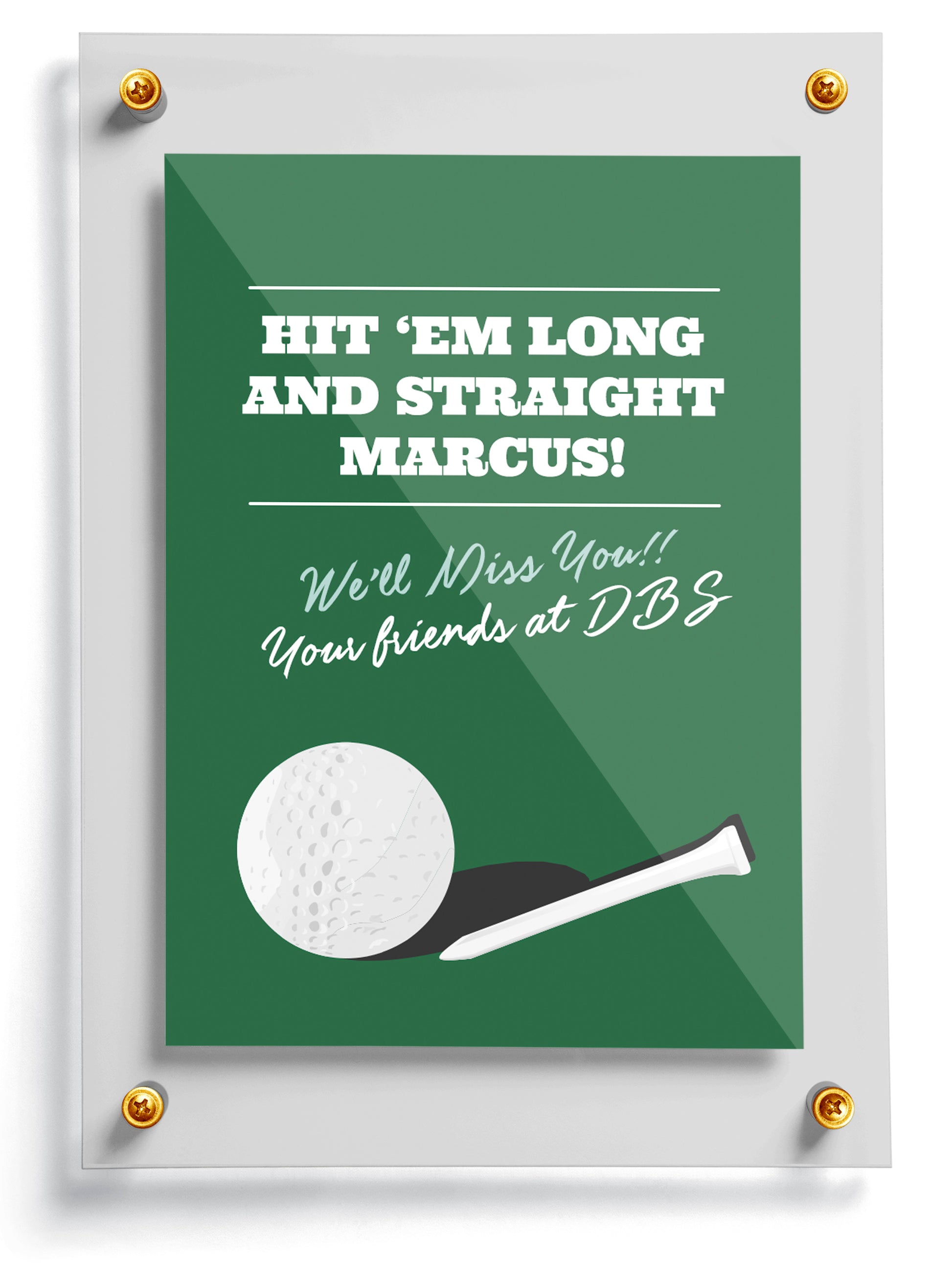 Golf trading card template named Your Honor, back side. 