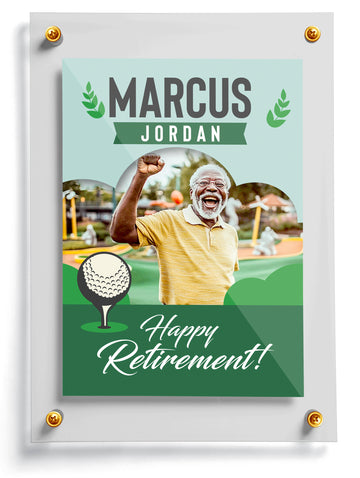 Golf trading card template named Your Honor, front side. 